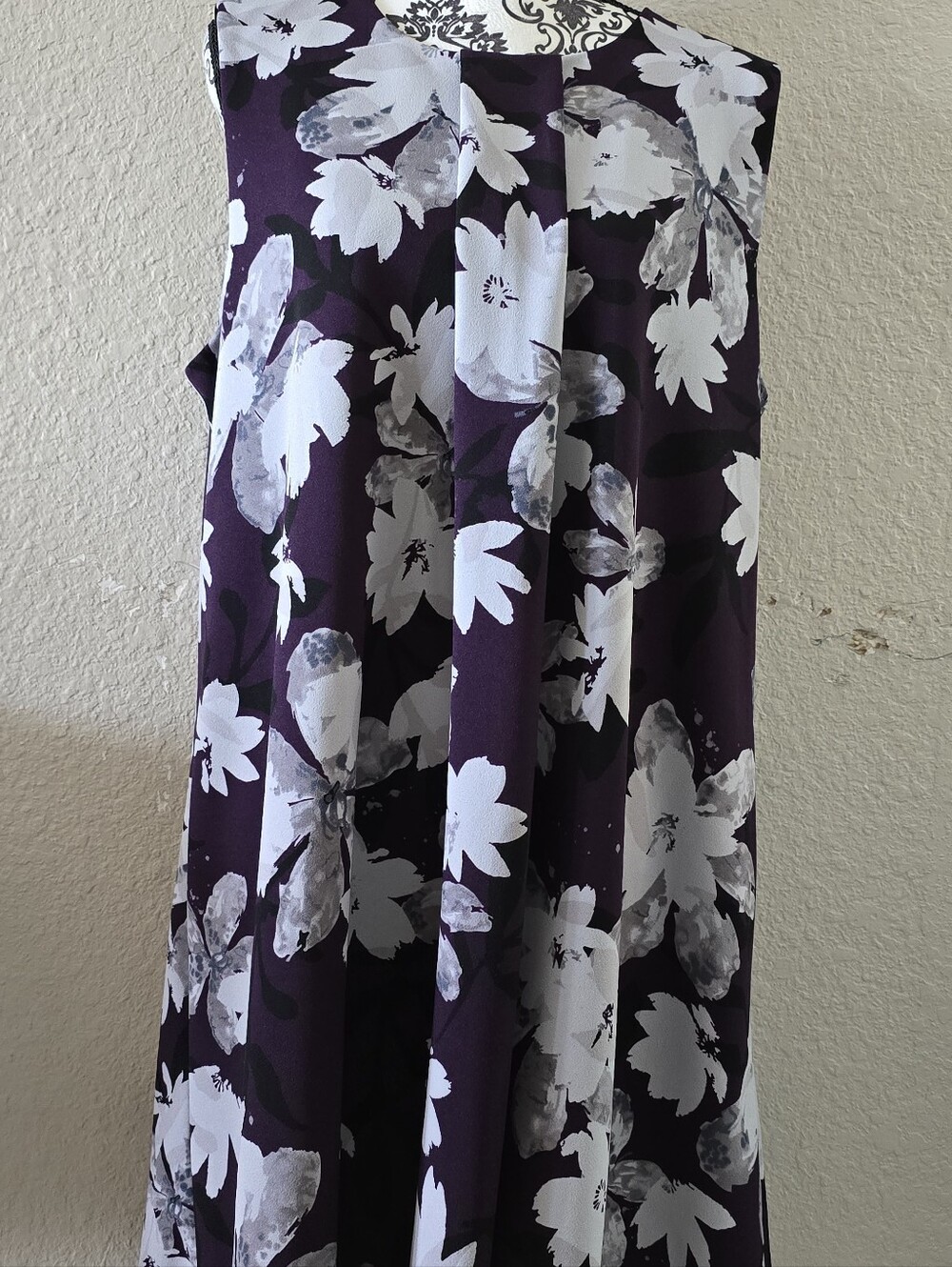 Alfani Purple and White Floral Dress